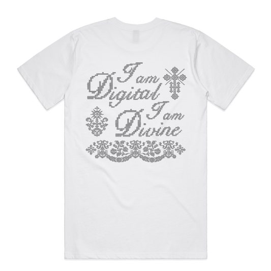 I am Digital, I am Divine White Tee